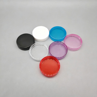 Mini pots transparents en PS avec couvercle à vis rond, contenants cosmétiques en plastique pour échantillons de crème, 10g 39x22mm, 15g 39x28mm, 20g 39x34mm, 25g 39x38mm