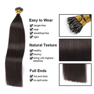 Extensiones de Cabello Humano con Punta Nano, Extensiones Pre-adheridas con Cuentas Nano, <span class=keywords><strong>Balayage</strong></span>, Mechas Sin Costuras para Mujeres - Product Image 2