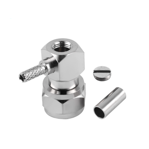Connettore Coassiale RF Maschio Tipo F ad Angolo Retto a Crimpare per Cavi RG6 RG59 RG174 RG316 RG179 Serie LMR CATV <span class=keywords><strong>TV</strong></span> Antenna - Product Image 2