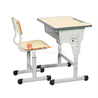 Nouveau design, moderne, standard, ergonomique, en bois, salle de classe, ensemble bureau et chaise pour étudiant