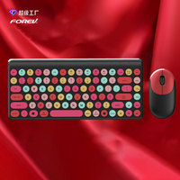 Clavier mécanique ABS rétroéclairé RVB professionnel FV-W10 coloré, combo souris sans fil 2,4 GHz, ensemble de jeu étanche, logo personnalisé