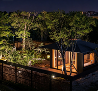Véranda économique moderne en aluminium et verre préfabriquée avec un design de toit polygonal pour une utilisation en extérieur, hôtels, appartements, vente en gros