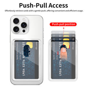 Funda magnética mayorista para teléfono con tarjetero trasero, soporte personalizado de PC rígido acrílico transparente esmerilado para <span class=keywords><strong>iPhone</strong></span> 17 18 16 15 - Product Image 5