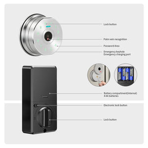 <span class=keywords><strong>Serrure</strong></span> électronique intelligente sans clé à reconnaissance de veine palmaire, étanche, pour porte, compatible carte IC et code d'accès, idéale pour la location Airbnb - Product Image 4