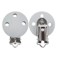 Support de sucette rond en silicone pour bébé, clips de sucette, anneaux de dentition pour nourrissons, sans BPA - Grande Vente
