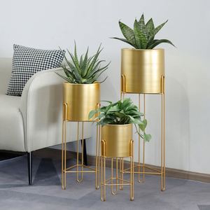 Soporte de Metal Alto para Flores, de Acero Inoxidable, para Uso en Interiores y Exteriores, Color Zinc, Decoración para Bodas, Sala de Estar, Macetero Cuadrado para el Hogar - Product Image 1