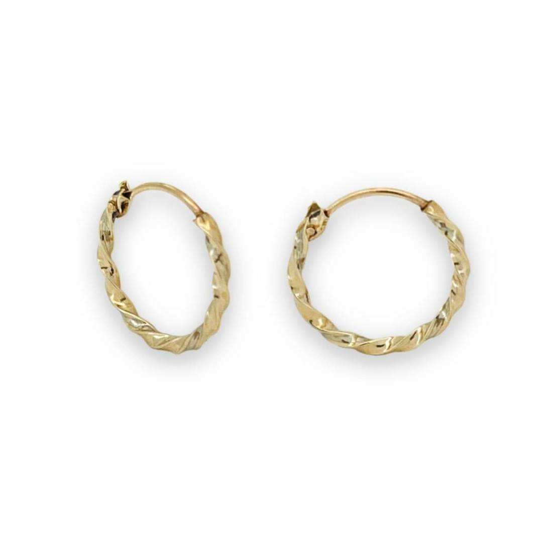 ต่างหูห่วงทรงสามเหลี่ยมบิดเกลียว ขนาด 1.25x14 มม.