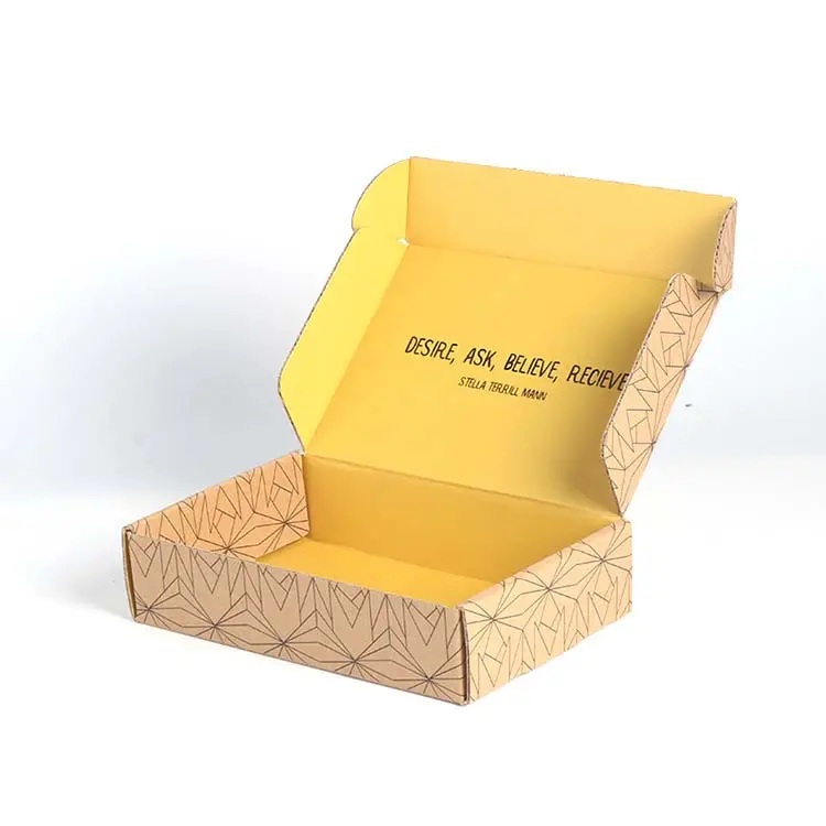 Fashion printing corrugated paper shipping mailer box festival gift carton packaging box for clothing shoes hats