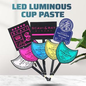 Matériau PET lumineux d'autocollant de bouteille de vin LED de haute qualité avec lumière rougeoyante pour Diwali Noël Pâques ou l'obtention du diplôme - Product Image 5