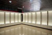 Meuble de présentation pour magasin de détail, design d'intérieur de boutique, vitrine murale, présentoir pour parfums et cosmétiques avec éclairage LED