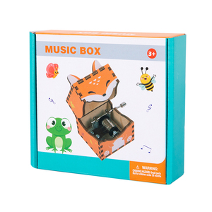Boîte à musique en bois faite à la main pour enfants, jouets éducatifs pour enfants, décoration, mini boîte à musique à manivelle en bois, cadeaux musicaux pour garçons et filles - Product Image 6