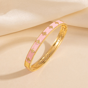 Flower Pattern <b>Bracelet</b> For Women Zinc Alloy <b>Crystal</b> Rhinestone Colorful Jewelry Set - Product Image 2
