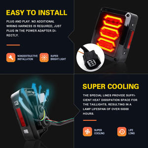 Bas prix 12V 24V Euro / US Version feu arrière lentille <span class=keywords><strong>LED</strong></span> <span class=keywords><strong>clignotant</strong></span> frein feu arrière arrêt de stationnement lampe de secours pour <span class=keywords><strong>Jeep</strong></span> <span class=keywords><strong>Wrangler</strong></span> <span class=keywords><strong>JK</strong></span> - Product Image 3