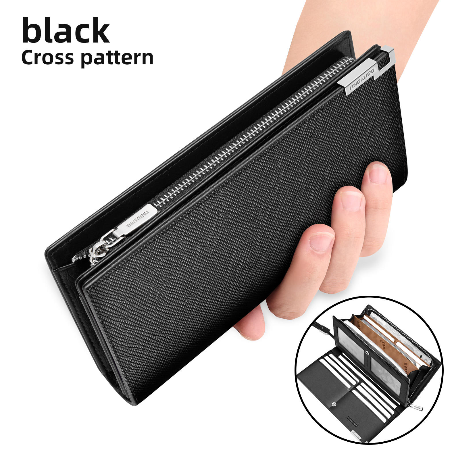 Cross pattern - black