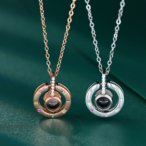 Moda minimalista plata esterlina 925 I Love You 100 Idioma cámara oculta COLLAR COLGANTE collares para Mujeres Hombres - Product Image 6