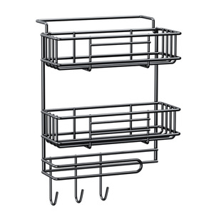 Étagère supérieure de réfrigérateur, support latéral suspendu, sac de rangement multi-couches pour ustensiles de cuisine et clip à épices, multifonctionnel - Product Image 5