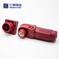 150A Batterie Connecteur Power Energy Storage 1Pin Plug pour 35mm2 Câble et Busbar Lug Socket Couleur Rouge