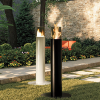 Colonne de foyer au bioéthanol autoportante pour extérieur, jardin, villa, patio, hôtel – Chauffage décoratif