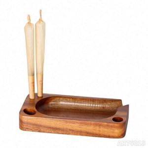 Mini Portable Custom Wood Rolling Tray Wooden Rolling Tray <b>Herb</b> Spices Smoking Tray - Product Image 5
