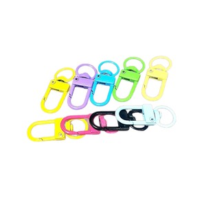 Diy Jewelry <b>Accessories</b> Zinc Alloy Painted Small Door Buckle Keychain Round Shape <b>Baking</b> Paint Treatment For Craft Gift - Product Image 2