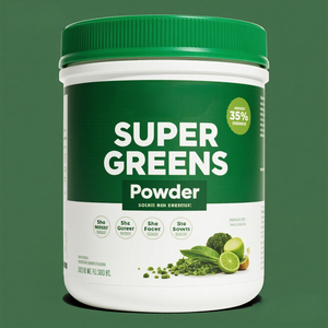 OEM Orgânico Super Greens Powder - 13 + Ingredientes Nutrientes-Densos com espirulina, chlorela e grama de trigo para o bem-estar diário - Product Image 1