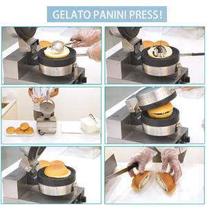 יצרנית המבורגר כפול מכונת נירוסטה ללא מקל panini לחץ פיני כריך ufo - Product Image 6