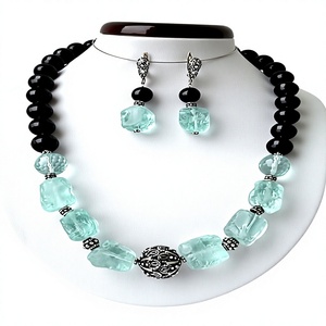 Best Quality Women's New Multilayer Beaded <b>Necklace</b> Resin Gold Plated Chain Trendy Party Jewelry <b>Pink</b> Mint Green Ball Shape - Product Image 5