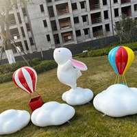 Conception et personnalisation gratuites de statues d'animaux en résine résistantes à la corrosion pour la décoration des fêtes avec logo et couleurs personnalisés
