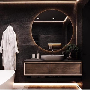 Minimalist washbasin wood color artistic above counter basin cabinet combination - Product Image 6