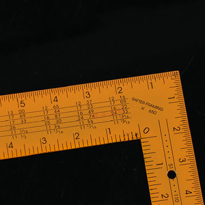 Regla cuadrada de acero amarilla de 100 cm, herramienta de medición de ángulo recto de metal para carpintería, dibujo técnico y enseñanza - Product Image 2