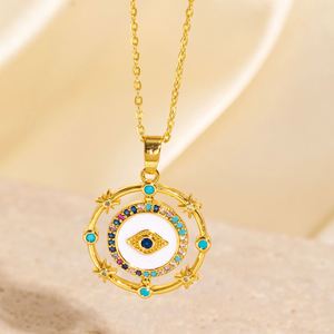 Wholesale Fashion Blue Jewelry Turkish <b>Devil</b> Evil Eye Necklace Turkey for Sweater Chain <b>Accessory</b> - Product Image 6