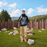 Veste coupe-vent imperméable respirante pour la randonnée et l'escalade, unisexe, avec logo personnalisé, pour couples, en tissu rigide