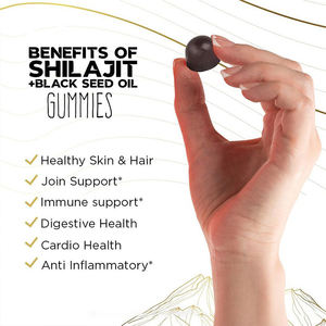 Suplemento dietético Himalayan Shilajit resina gomitas con Ashwaganda / Chaga/Gingseng/aceite de semilla de comino negro/vitamina C / D3 - Product Image 3