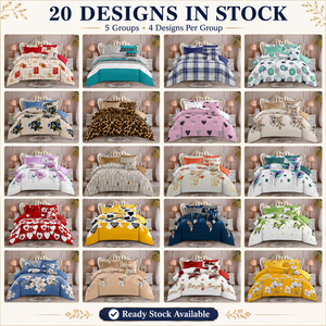 Ensemble de literie 6 pièces en coton doux au toucher avec rideaux assortis, imprimé floral, taille King Size, comprenant couette et draps - Product Image 2