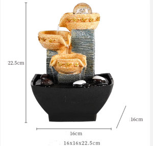 Decoración dinero viene fuente <span class=keywords><strong>de</strong></span> agua decoración <span class=keywords><strong>de</strong></span> jardín al aire libre Feng Shui cascada jardín adornos Casacade Asia Oriental resina - Product Image 5