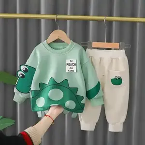 Winter Customized Baby Boys Outfit Two Piece Hoodie Kids Set Child Long Sleeve Clothing Casual Choice