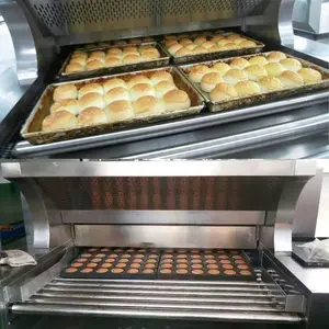 Yeslon jalur produksi roti industri otomatis, Oven terowongan Gas untuk roti biskuit kue