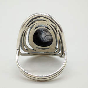 Bague en Agate Dendritique de Haute Qualité, Réglable, Faite à la Main, Bijou Fin pour Femme avec Pierre Précieuse en Cristal Poli, Idéale pour un Style Décontracté - Product Image 4