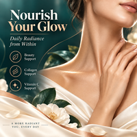Gummies de Collagène Marin avec Vitamine C, Biotine, Acide Hyaluronique et Extrait de Grenade – Complément de Beauté en Gros
