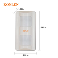 KONLEN Détecteur de mouvement extérieur filaire 12V Tri-tech Micro-ondes Double PIR Alarme infrarouge passive Pet Immunitaire Caractéristique ABS