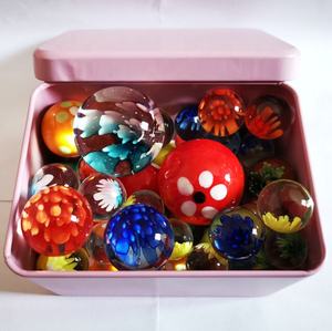 Ciottoli fatti a mano in vetro floreale giocattoli in marmo decorazioni per la casa serie <span class=keywords><strong>da</strong></span> <span class=keywords><strong>collezione</strong></span> ciottoli assortiti sfera di vetro giocattoli colorati in vetro - Product Image 5