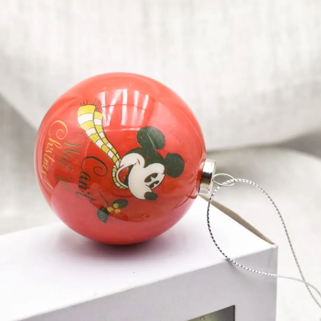 Fabricantes de espuma personalizada Natal bola 80mm handmade adesivos Mickey Mouse padrão memória bola playground lembranças.