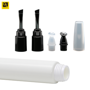 Tube cosmétique PE de 16 mm de diamètre avec applicateur brosse, tube vide blanc compressible pour vernis à ongles et brillant à lèvres, impression sérigraphique, transparent, à visser - Product Image 2
