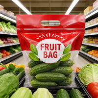 Sac d'emballage en plastique OPP CPP LDPE de qualité alimentaire avec logo imprimé personnalisé pour les raisins, sac d'emballage perforé pour fruits, sac d'emballage pour raisins