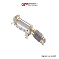 CGW meilleur prix Performance son collecteur d'échappement collecteur avec bouclier thermique pour BMW 540 B58 G30 G38 3.0T Downpipe