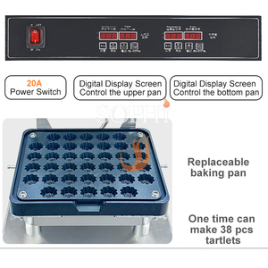 중소기업 공장 제조업체 용 맞춤형 금형 계란 타르트 프레스 기계 CE가있는 <span class=keywords><strong>Tartlet</strong></span>베이스 와플 메이커 - Product Image 4