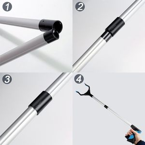 Pince sanitaire pliable en alliage d'<span class=keywords><strong>aluminium</strong></span> pince à ordures nettoyage pick-up cueilleur à long manche - Product Image 6