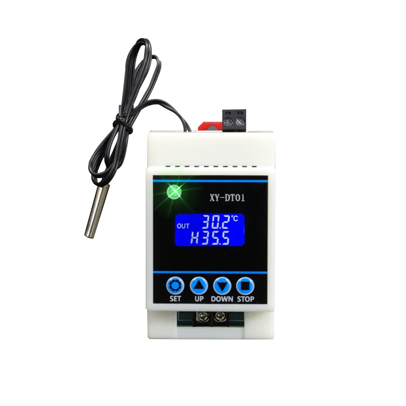 XY-DT01 автоматический регулятор постоянной температуры, 12 В, 24 В, NTC, датчик 10K, датчик DIN-рейка, термостат, 30 А, релейный выход, поддержка DS18B
