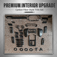 Kit de garnitures intérieures pour Toyota Hilux Travo 2026 – Style fibre de carbone ABS – Accessoires décoratifs pour la modification intérieure de pick-up