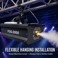 Machine à fumée LED robuste 2000W, 5 min de préchauffage, réservoir 2,5L pour concerts, scènes et événements (location)